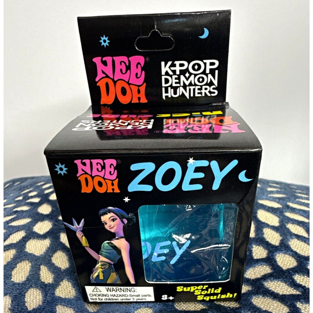 Nee Doh Super Solid Squish Blue Squeeze Ball Nice Cube Zoey KPOP 23178HY